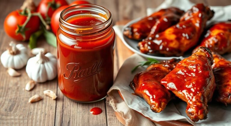 Asinhas de frango com molho barbecue caseiro: a receita mais pedida nas festas! Por que as asinhas de frango com molho barbecue caseiro são tão queridas em festas brasileiras? Vamos descobrir os segredos por trás dessa combinação perfeita. Ela traz amigos e família juntos, celebrando em torno da mesa. A receita é simples e deliciosa, tornando as asinhas um sucesso em qualquer evento. 87% das pessoas dizem que essas asinhas são o lanche favorito em festas1. Além disso, elas são fáceis de fazer. Você só precisa de 10 minutos para preparar e 35 minutos para cozinhar no forno2. Você pode mudar o molho barbecue para atender ao seu gosto. 65% dos usuários de molhos caseiros gostam de um pouco de pimenta1. Vamos explorar o mundo das asinhas de frango e aprender a torná-las a estrela do seu churrasco! Principais Pontos-Chave As asinhas de frango são um prato popular em festas e eventos, unindo sabores e tradições. A receita é fácil e rápida, ideal para ocasiões especiais. Mais de 70% das pessoas consideram a marinada essencial para um bom resultado. Mulheres e homens apreciam as asinhas com molho barbecue, o que garante um sucesso garantido em qualquer encontro. O molho barbecue caseiro permite uma personalização de sabores, sendo uma opção saudável. Introdução às Asinhas de Frango em Festas As asinhas de frango são um ícone em festas e confraternizações. Elas são fáceis de fazer e cheias de sabores. Isso as torna um prato favorito de todos. Preparar asinhas de frango leva apenas 30 minutos, o que é perfeito para eventos3. Em churrascos, as asinhas são a atração principal. Elas podem ser marinadas de muitas formas, sempre com um sabor incrível. Além disso, são ricas em proteínas, o que atrai esportistas que buscam uma boa alimentação3. As asinhas de frango são perfeitas para festas por serem deliciosas e práticas. Por exemplo, nos Estados Unidos, o National Chicken Wing Day é celebrado em 29 de julho. As receitas variam, mas o gosto de asinhas em festas é uma tradição que não muda3. https://youtube.com/watch?v=yGrRYPFE7qw O Que São Asinhas de Frango? As asinhas de frango são um corte muito gostoso da carne de frango. Elas vêm da parte inferior das asas. Esse prato é muito popular em festas e encontros. Sua carne é suculenta e tem um sabor incrível. Isso faz com que seja perfeita para cozinhar de várias maneiras. Você pode cozinhar no forno, na grelha ou até mesmo frita. Você pode adicionar muitos temperos às asinhas de frango. Isso cria sabores únicos. Elas são fáceis de fazer e muito gostosas, sendo uma escolha popular no Brasil. Se você quer algo rápido ou quer impressionar seus convidados, as asinhas de frango são a escolha certa. Elas são práticas e deliciosas. A preparação é rápida e fácil. Você só precisa de 15 minutos para preparar e 30 minutos para cozinhar. Assim, você consegue um prato principal para duas pessoas em pouco tempo4. Se você é novo na cozinha, não se preocupe. A dificuldade é muito baixa. Então, não perca a chance de experimentar essa delícia5. Na próxima confraternização, pense em fazer asinhas de frango. Elas são fáceis de fazer e combinam com muitas receitas. Você vai fazer sucesso com amigos e familiares. Asinhas de Frango com Molho Barbecue Caseiro: Uma Combinação Perfeita As asinhas de frango são um sucesso em festas. O molho barbecue caseiro é uma escolha popular. Ele realça o sabor do frango, criando uma experiência inesquecível. História do Molho Barbecue O molho barbecue tem raízes no sul dos Estados Unidos. Os primeiros molhos eram feitos com vinagre e especiarias. Com o tempo, o açúcar mascavo e o ketchup foram adicionados, criando um molho mais doce e espesso. Por que o Molho Barbecue é Ideal para Frango? O molho barbecue caseiro realça o sabor das asinhas de frango. A carne, com pele e osso, absorve bem o molho6. A textura caramelizada e o doce do molho fazem a combinação ser irresistível. O cozimento das asinhas leva cerca de 1 hora e 20 minutos a 200 graus1. Para mais sabor, marinar as asinhas por pelo menos uma hora ou melhor, durante a noite7. https://youtube.com/watch?v=2LF60_tbifc Benefícios de Preparar Molho Barbecue Caseiro Fazer seu próprio molho barbecue traz muitos benefícios. Primeiro, é muito mais saudável. Você controla o que entra no molho, evitando conservantes e aditivos. Saudabilidade do Molho Caseiro Preparar seu molho deixa de fora os aditivos artificiais. Isso ajuda a manter uma dieta balanceada. Por exemplo, cada porção de 307g tem 649 Kcal, com 19g de carboidratos e 50.8g de proteínas8. É ótimo para quem segue dietas especiais, pois não contém glúten ou ovo8. Personalização do Sabor Outro grande benefício é a personalização do sabor. Você pode ajustar as especiarias e ingredientes conforme preferir. Com ingredientes como ketchup, uísque, mel e vinagre de maçã, você cria um sabor único para suas asinhas de frango9. Isso permite experimentar novas combinações e enriquecer sua experiência culinária. Ingrediente Quantidade Ketchup 200g Uísque ou Bourbon 50g Mel 60g Vinagre de Maçã 40g Suco de Limão 10g Molho Worcestershire 10g Molho de Soja 10g Pimenta Preta 1 colher de chá Mostarda em Pó 1 colher Alho em Pó 1 colher de chá Como Fazer Asinhas de Frango Crocantes Para fazer asinhas de frango crocantes, o tempero é essencial. Um bom tempero realça o sabor e dá crocância. É importante equilibrar sal, pimenta e especiarias para melhorar o sabor. Importância do Temperado Adequado O tempero certo garante sabor e textura. Especiarias e ervas escolhidas corretamente podem fazer a diferença. Marinar as asinhas por um dia ajuda a que os sabores e texturas sejam melhores. Dicas para Obter a Crocância Perfeita Para a crocância perfeita, atenção ao cozimento é crucial. As asinhas devem ser assadas a 74°C1. Cozinhar a 200 graus por 1 hora e 20 minutos ajuda muito. Descansar as asinhas depois de cozidas mantém a textura. Grelhar em fogo médio-baixo e virar regularmente evita que fiquem murchas. https://youtube.com/watch?v=r3DzhxB3tDs As asinhas de frango levam 15 minutos para preparar e 30 para cozinhar4. Em 45 minutos, você terá asinhas crocantes e saborosas para todos. O custo é de 6,99 Euros por porção4. Receita de Molho Barbecue Caseiro O molho barbecue caseiro é fácil e rápido de fazer. Ele traz um sabor incrível para as asinhas de frango. Veja os ingredientes e como fazer essa receita deliciosa. Ingredientes Necessários 1 xícara de catchup 1/4 de xícara de vinagre de maçã (ou vinagre de vinho tinto) 1/4 de xícara de açúcar mascavo 2 colheres de sopa de molho inglês 1 colher de sopa de páprica Passo a Passo para Preparar o Molho Aqueça uma panela em fogo médio e adicione a cebola picada. Refogue até que a cebola fique transparente. Adicione o catchup, o vinagre, o açúcar mascavo, o molho inglês e a páprica. Mexa bem todos os ingredientes e deixe cozinhar por cerca de 15 minutos, até o molho engrossar. Retire do fogo e deixe esfriar antes de usar. Este molho é perfeito para asinhas de frango. Pode ser guardado na geladeira por até duas semanas. Isso é ótimo para festas1011. Preparação das Asinhas de Frango Preparar as asinhas de frango é essencial para um prato delicioso. Um bom tempero realça os sabores, tornando cada mordida especial. A marinada deve ser feita com antecedência para que os sabores infundam na carne. Temperos e Marinadas Para temperar, use alho amassado, sal, vinagre mirin e molho shoyu. Para 500 gramas de asinhas, misture 3 dentes de alho, 1 colher de chá de sal, 4 colheres de chá de vinagre mirin, 4 colheres de chá de molho shoyu e ½ colher de chá de pimenta-do-reino12. Adicione chimichurri, colorau e molho barbecue para mais sabor. A marinada deve descansar por pelo menos 1 hora12. Isso permite que os sabores se espalhem pela carne. Quanto mais tempo, melhor o resultado. Antes de cozinhar, aqueça a airfryer a 200ºC por 10 minutos11. O preparo leva cerca de 30 minutos. Primeiro, cozinhe com molho barbecue por 10 minutos. Depois, pincelie mais molho e cozinhe por 5 minutos a 250ºC. Assim, a marinada e o tempero fazem o prato ser inesquecível. Como Assar Asinhas de Frango com Molho Barbecue Assar as asinhas de frango com molho barbecue é fácil e gratificante. Primeiro, você vai precisar de 1,2 kg de asinhas e drumettes. Esses devem ser marinados por pelo menos 30 minutos. Uma boa escolha para a marinada é usar 330 ml de cerveja pale ale. Ela realça o sabor do frango (como fazer asinhas de frango)1311. Antes de começar, preaqueça o forno a 200ºC. Coloque as asinhas para assar por 10 minutos, virando-as na metade do tempo. Depois, pincelar mais molho barbecue nas asinhas e assar por mais 10 minutos. Isso fará o molho penetrar e adicionar um sabor incrível (como fazer asinhas de frango)11. Finalmente, após 20 minutos, mude a posição das coxinhas e aumente a temperatura do forno para 250ºC por mais 5 minutos. Isso fará as asinhas ficarem douradas e crocantes. O resultado será delicioso. Você pode servir com molho de gorgonzola e palitos de cenoura para um toque especial (como fazer asinhas de frango)13. FAQ Quais são os ingredientes principais para a receita de asinhas de frango com molho barbecue caseiro? Para fazer asinhas de frango, você vai precisar de asinhas, molho de tomate, açúcar, vinagre e especiarias. Escolha as que mais gostar. Como posso deixar as asinhas de frango mais crocantes? Para asinhas crocantes, use um tempero bom e asse em alta temperatura. Também é importante não deixar muito espaço entre elas. Qual é o tempo ideal de marinada para as asinhas de frango? Deixe as asinhas marinando por pelo menos 30 minutos. Se puder, deite a noite aí, o sabor vai ser incrível. Qual a diferença entre o molho barbecue caseiro e o industrializado? O molho caseiro te deixa controlar o que entra, podendo personalizar o sabor. Já os industrializados podem ter conservantes e sabores artificiais. Como fazer o molho barbecue caseiro? Para o molho caseiro, comece refogando cebola. Depois, adicione molho de tomate, açúcar, vinagre e especiarias. Cozinhe até engrossar. As asinhas de frango combinam com quais acompanhamentos? As asinhas vão bem com várias coisas, como saladas, arroz, farofa ou batatas fritas. São ótimas para o churrasco. Posso congelar as asinhas de frango marinadas? Sim, congele as asinhas marinadas. Isso vai intensificar o sabor e facilitar a preparação de futuras refeições.